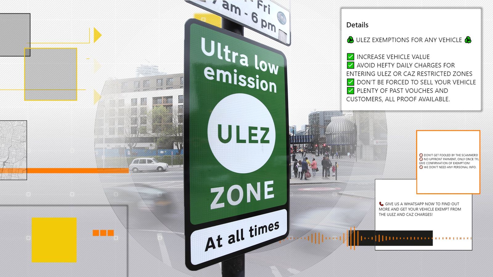 ULEZ: The social media scammers who say they can make non-compliant vehicles exempt from pollutant charge | UK News